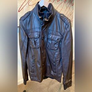ZARA Men's Brown Leather Jacket